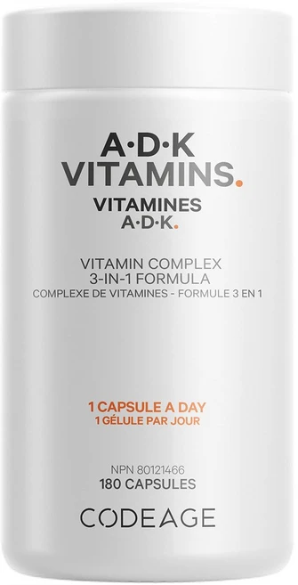 하루1정 비타민 A D K 영양제 1통6개월분 캐나다내수용, 1개, 180정 - 쿠팡