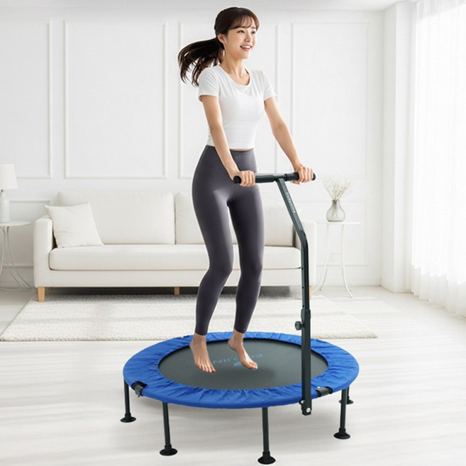 점핑 트램폴린 손잡이형 접이식 원형 트램펄린 방방이, 1개, 단품