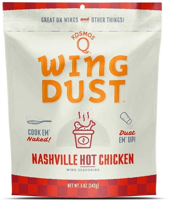 Kosmos Q 내슈빌 핫 치킨 시즈닝 윙 더스트 날개 감자 튀김 팝콘 딥 크래커 등을 위한 짭짤하고 매운 닭고기 시즈닝 클래식 내슈빌 히트 및 버터 킥이 있는 건식, 1개
