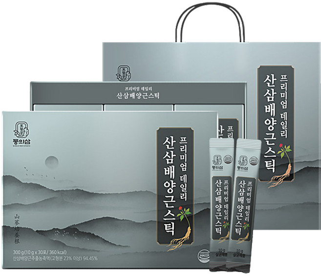 동의삼 프리미엄 데일리 산삼배양근스틱 (10g30포) + 동의삼 프리미엄 데일리 산삼배양근스틱 (10g30포), 10g, 30개