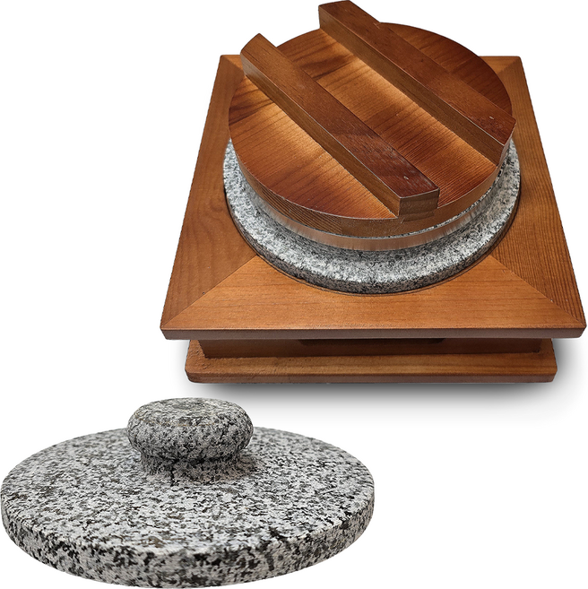 돌솥 뚝배기 냄비 솥밥 곱돌 가마솥 국산, 1개, 돌솥(원목뚜껑포함)+사각원목왁구+돌뚜껑, 15cm