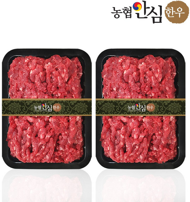 [농협안심한우] 1+등급 한우 다짐육 300g, 2개