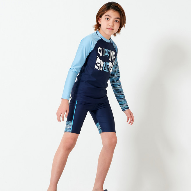 엘인보아 주니어 래쉬가드 서핑네이비 5부상하