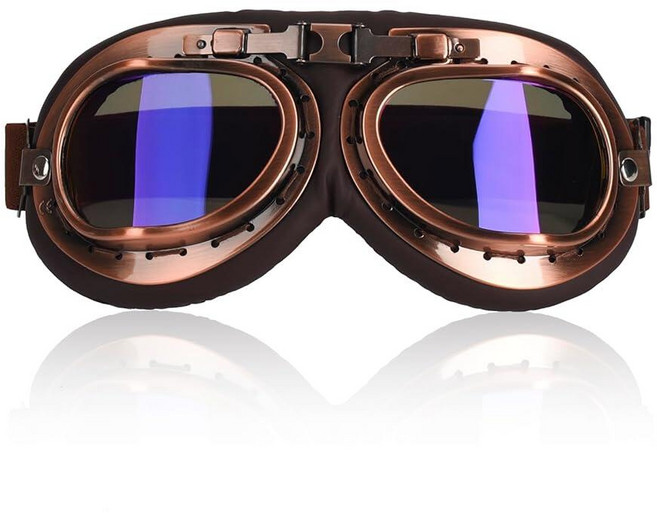 BADALU Motorcycle Goggles Steampunk Aviator Pilot Vintage Sunglasses - Anti Sand Dust Dirtbike Mot