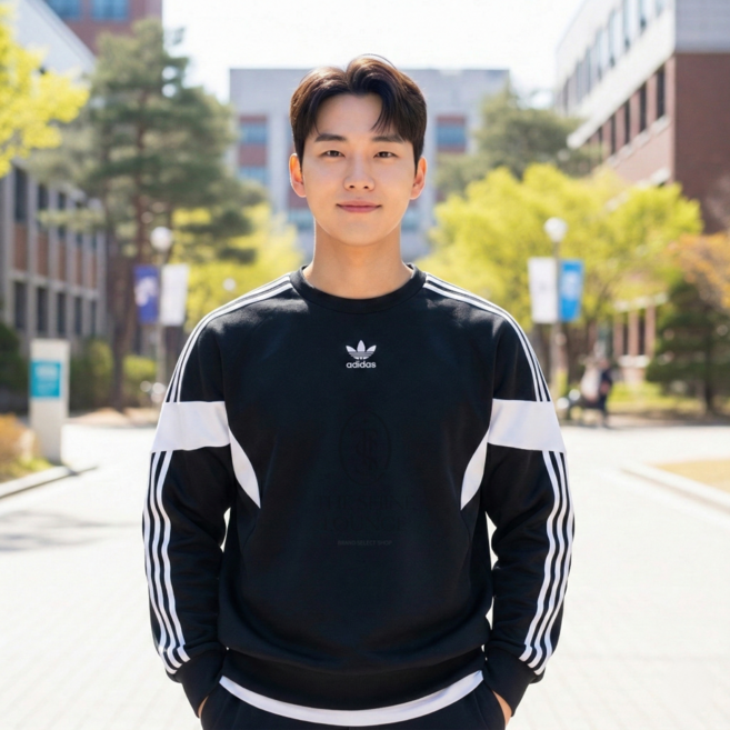 [국내매장판] 아디다스 오리지널 남성 맨투맨 긴팔티 블랙