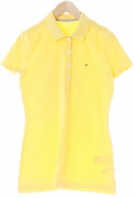 토미힐피거 8149 옐로우 면혼방 PK반팔스몰로고티 [XXS]
