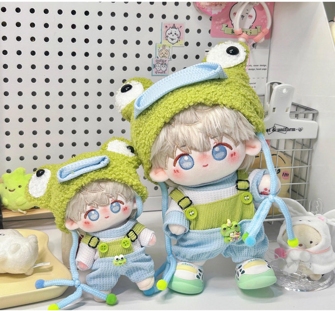 비비드칙 10cm 20cm 개구리 아이돌 솜인형옷 3종 세트, 1세트, 녹색