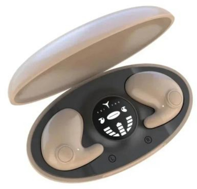 보이지 않는 수면 무선 이어폰 TWS Bluetooth 5.3 헤드폰 숨겨진 이어 버드 IPX5 방수 소음 감소 스포츠 헤드셋, 없음