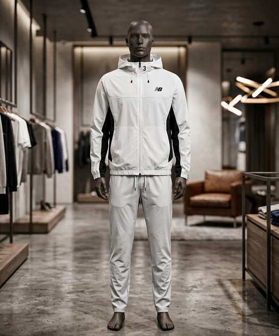 뉴발란스 NBNAG21423 / UNI NANO LIGHT 후드 바람막이 (WHITE) L7K3