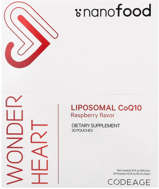 코드에이지 Codeage 리포솜 CoQ10 라즈베리 30파우치 0.3 fl oz 10ml, 1개 - 쿠팡