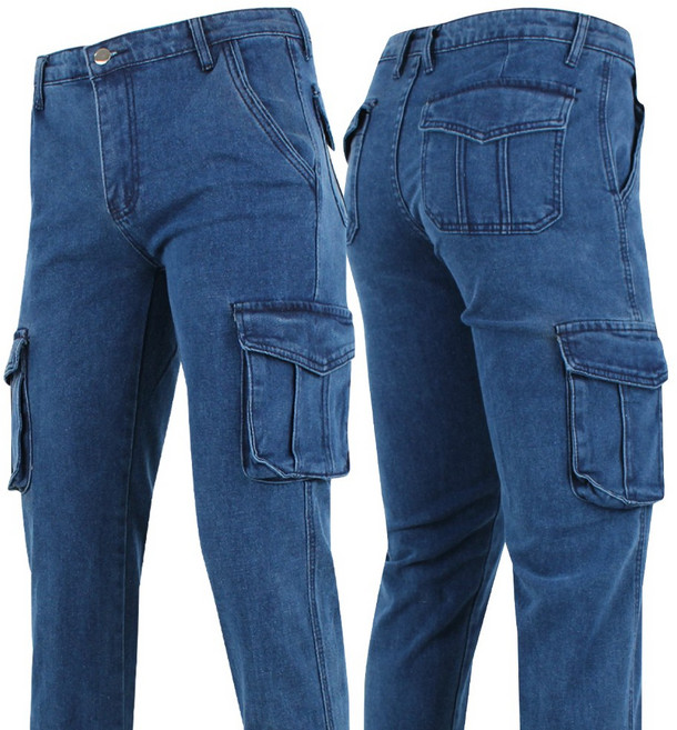 [더빅보스] 봄가을 남성 WD 스판 건빵 주머니 청바지 _ 남자 데님 진 핏이 예쁜 카고 30~40 빅사이즈 B2331