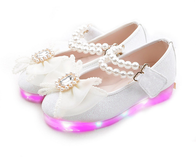 풋풋 프린세스 LED 구두 라이팅구두 발광구두 여아구두 봄구두 신학기기구두 공주구두