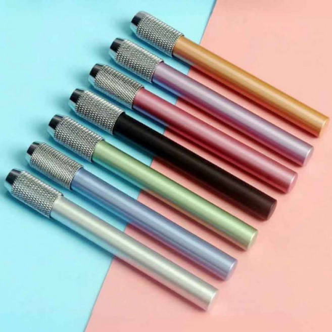 몽당연필홀더 몽땅연필연장홀더 필기도구 길이연장, 1개, 실버