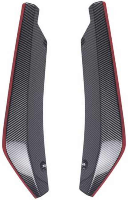 2Pcs 유니버설 자동차 후면 범퍼 립 스포일러 스플리터 스크래치 보호기, 2)4 carbon fiber