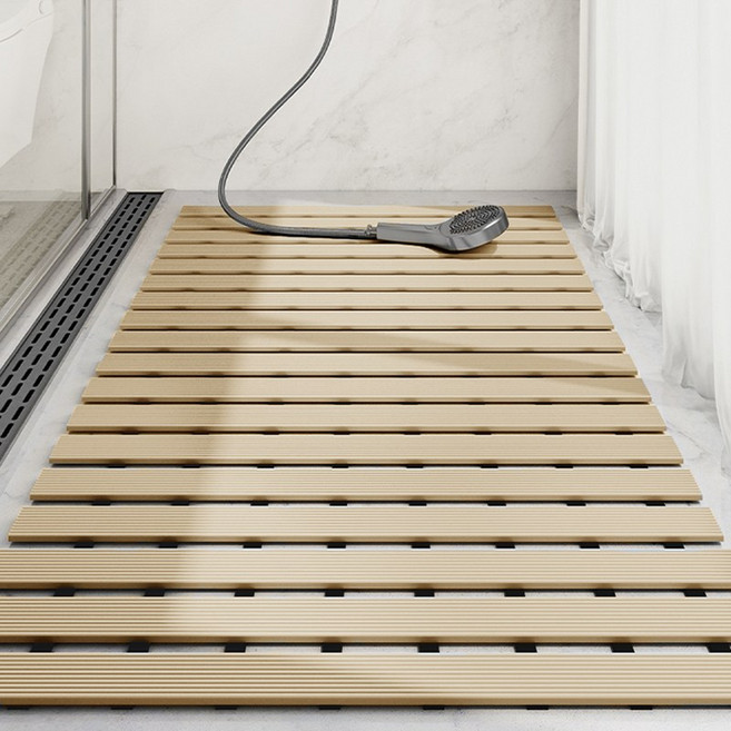 스피세프 화장실 미끄럼방지 매트 욕실매트, 1개, 카키색