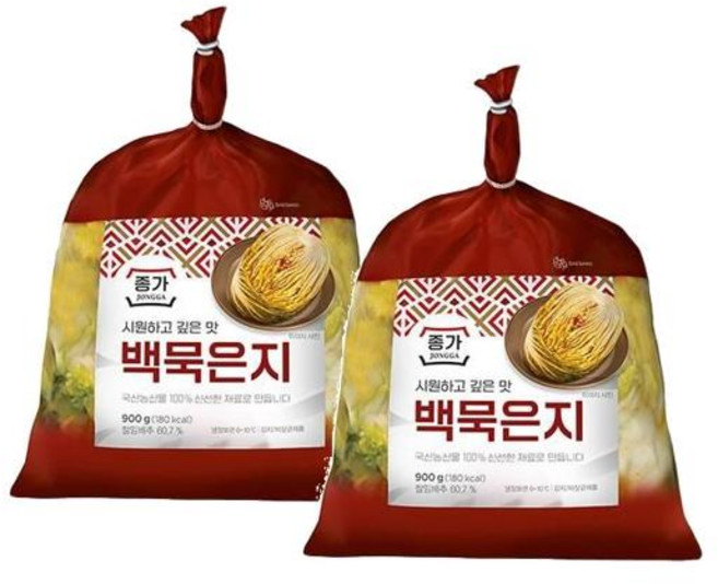 종가 백묵은지, 900g, 2개