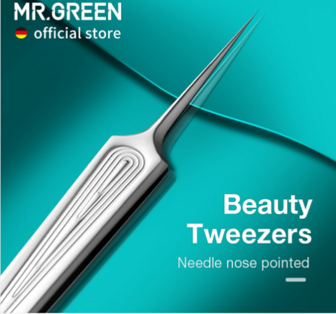 [미스터그린 공식몰] 여드름압출기 핀셋세트 독일 의료용스테인레스 뾰로지 예리하고 안전한압출기 MR-2191 PLUS, 1개, MR-2191S
