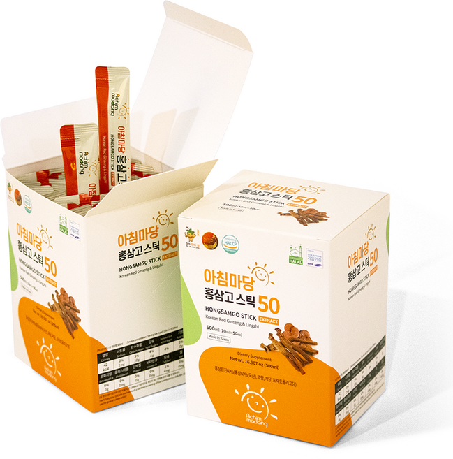 [아침마당홍삼] 홍삼고 스틱 10ml 50포 한방 홍삼스틱, 50개