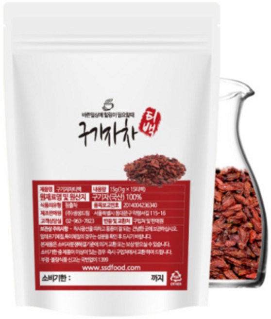 구기자 차 티백 1g 15티백 국내산, 15g, 15개입, 2개