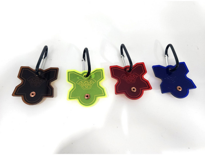 오토바이 배달대행 조끼 아크릴 X 자석고리, 1.브라운