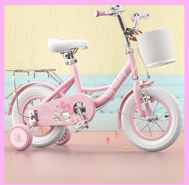 산리오 네발 보조바퀴 자전거, 마이멜로디B, 121cm, 1개