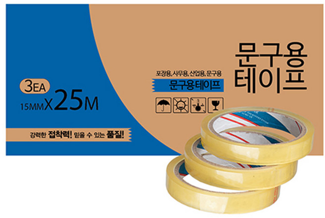 대박테이프 다용도 물레방아 리필테이프 15mm x 25m, 135개