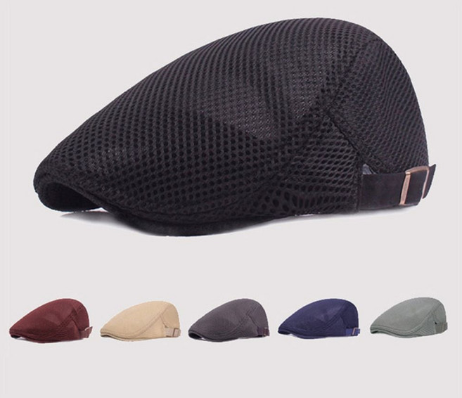 모자 여름 통기성 베레모 메쉬 남성모자 화가 중년남 tls*456Lv