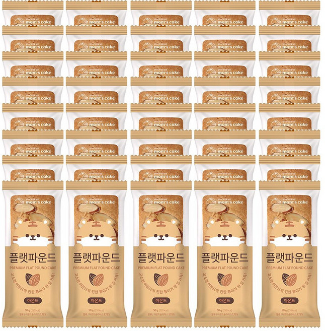 맘스케이크 오븐에 구운 플랫파운드 아몬드맛, 40개, 50g