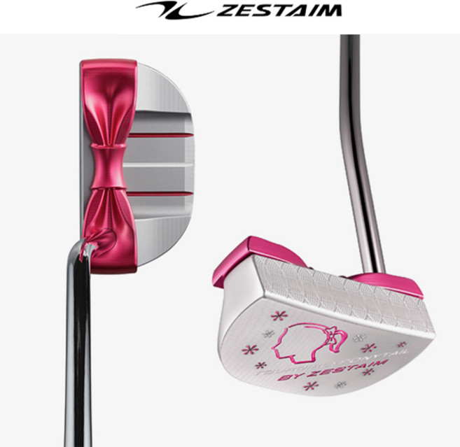 제스타임 코리아 포니테일 핑크 리본 여성 퍼터, 핑크 33인치