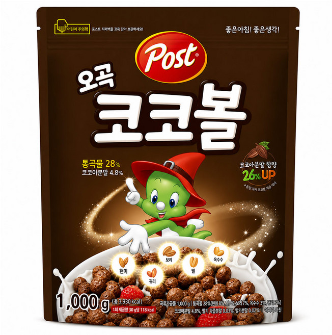 포스트 오곡 코코볼 시리얼, 1kg, 1개