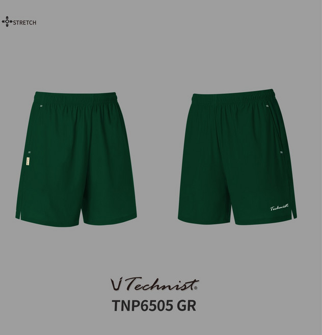 테크니스트 아울렛 TNP6505 GR 그린 반바지 우븐 팬츠 배드민턴 탁구 스포츠웨어