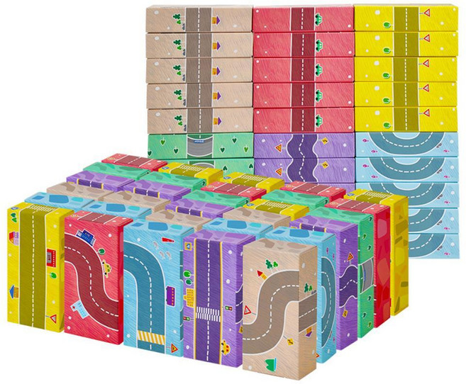 유치원 대그룹활동 교통놀이 다양한 도로그림 종이벽돌 60p 집중력 교회