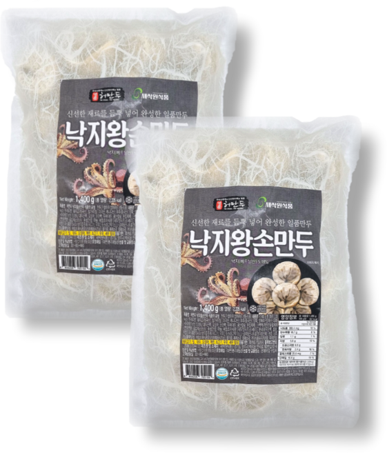 허만두 낙지왕손만두 1.4kgx2봉, 1.4kg, 2개