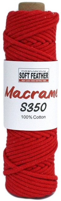 SOFT FEATHER Macrame 編結棉線 3mm S350 純棉, 09, 1個