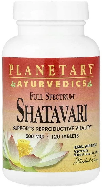 Planetary Herbals Ayurvedics Full Spectrum™ 샤타바리 500mg 120정 PTF-10729, 1개 - 쿠팡
