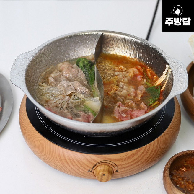 반반 샤브나베 인덕션 일본 스텐 전골냄비 샤브샤브 스키야키 마라탕 훠궈 밀푀유, 1개, 3호(DS-7072), 26cm