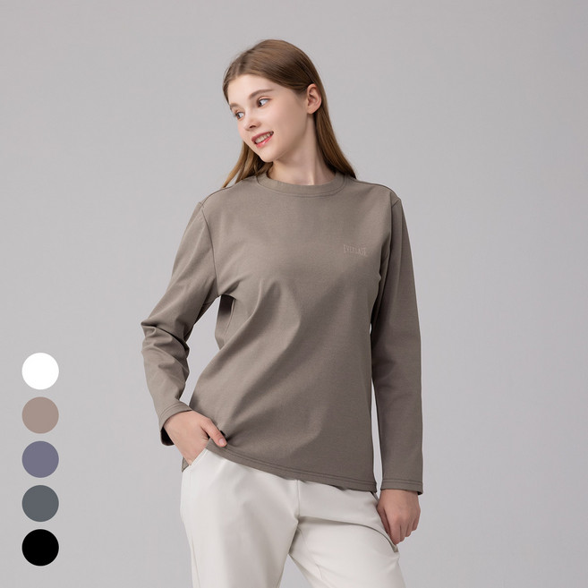 에버라스트 여성 레귤러핏 긴팔 티셔츠 기본티 긴팔티
