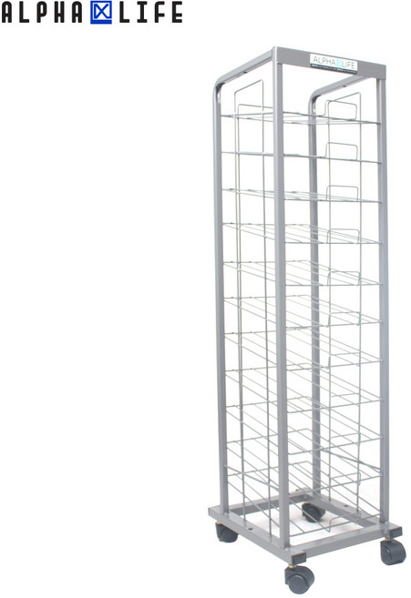 알파 서류정리대 A4 (11단) (철제 바퀴탈부착가능 완제품 국내생산 2단으로 연결가능(22단), A4 A형 경사 (그레이)