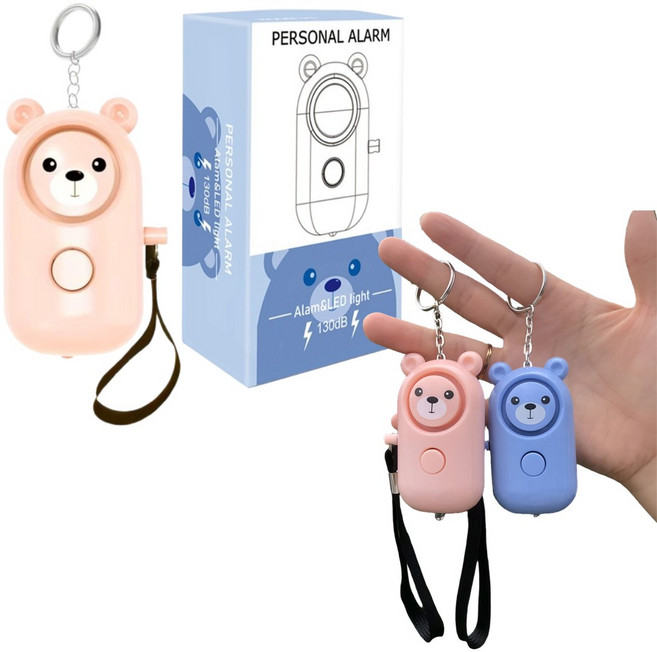 루나온 안심곰 멀티라이트 위급상황 비상 알리미 호신용 경보기, 벚꽃모닝