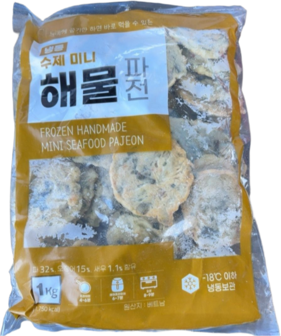 비오면 생각나는 그 맛 간편조리 냉동 수제 미니 해물전, 2개, 1kg