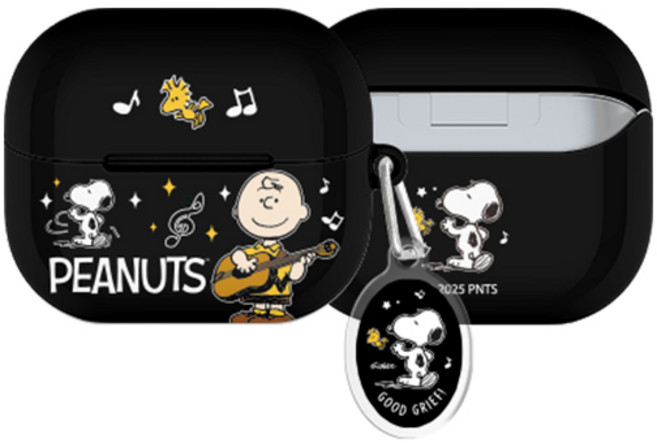 스누피 버즈라이브/버즈3/버즈3프로 하드 케이스 +아크릴키링 세트, 씽앤쏭_뮤직 큐, 버즈3/버즈3프로(공용), 1개