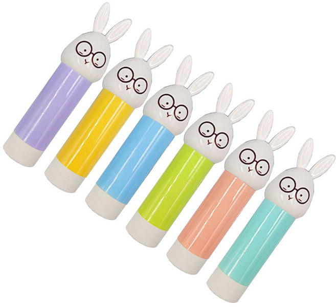 포포라운지 립밤 용기 립스틱 공병 토끼 케이스 화장품 diy 만들기, 6개, (전 색상 6개 한 세트)