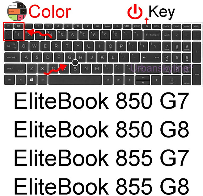 HP EliteBook 키보드 커버 860 G10 865 G9 655 650 855 G8 850 G7 755 G6 G5 보호대 스킨 케이스 실리콘, 02 Color 850 855 G7 G8