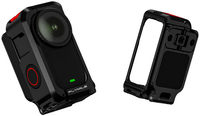 FLYMILE DJI OSMO Nano 전용 메탈 마그네틱 토트 케이지 다기능 거치대 1/4나사 홀 액션캠 액세서리 브이로그 충격방지, 1개, black