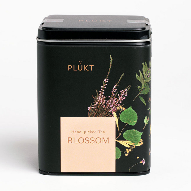 PLUKT 플룩트(플럭트)유기농 야생허브 블라썸 25티백 틴케이스, 1개, 25개입, 16g