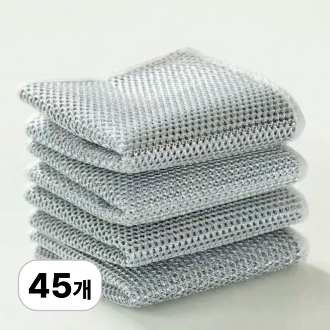 로멀리 노스크래치 2겹 주방 수세미, 1세트, 45개입