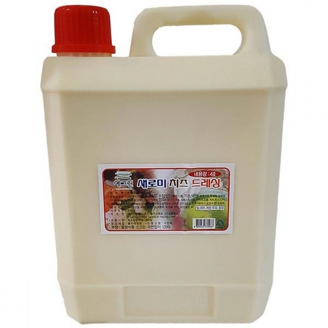 업소용 식자재 예그린 새로미 치즈 드레싱 4L 실온보관머스타드 치킨 데리야끼 치즈 참깨 발사믹 양념 소, 1개