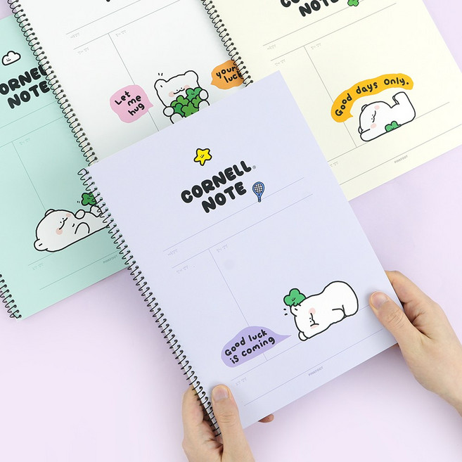 쫑긋곰 코넬 원링노트, 1개, 4종 1세트