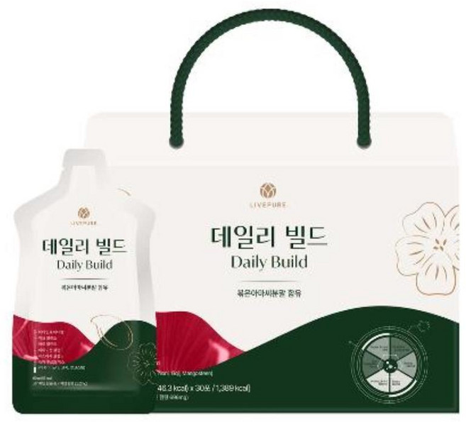 데일리빌드 종합영양 비타민앤미네랄 허브 베리류 아미노산 해조야채 노니 아사이 고지 망고스틴 믹스, 1박스, 1.8L