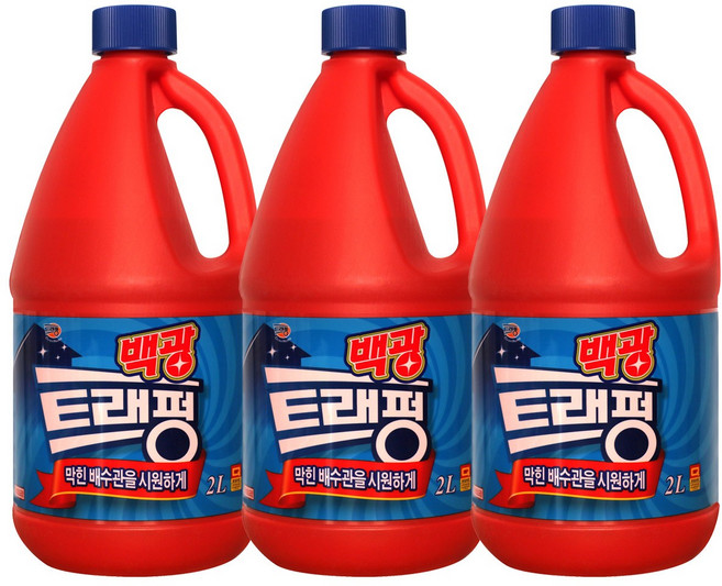 백광 트래펑 배수구세정제, 2L, 3개
